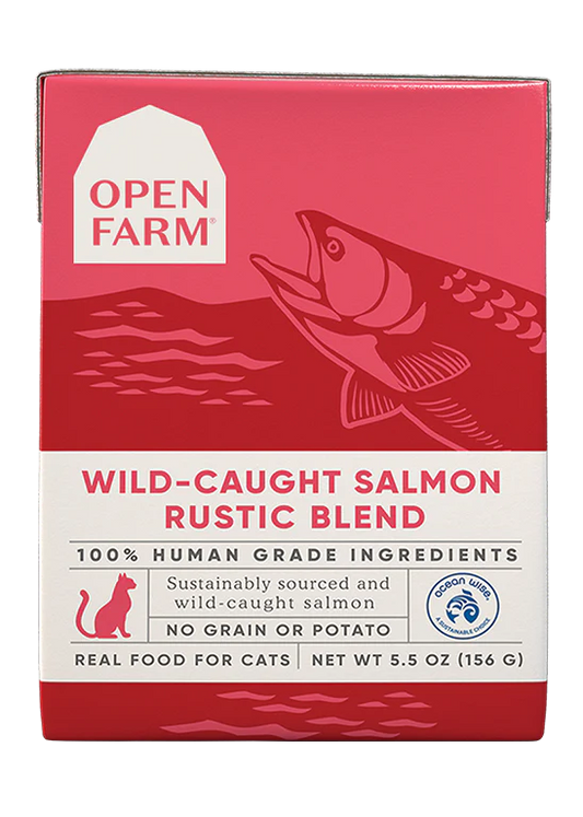 open farm 5.5 oz salmon cat