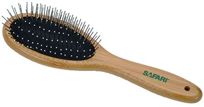 safari dog wire pin brush lg bamboo