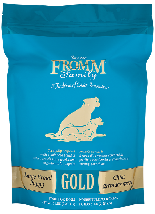 fromm dog 5lb gold LB puppy  BLUE BAG