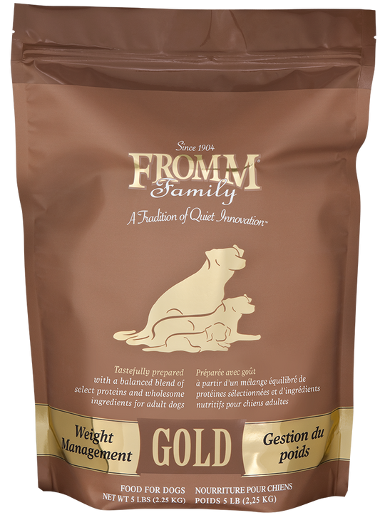fromm dog 15lb gold weight  BROWN BAG