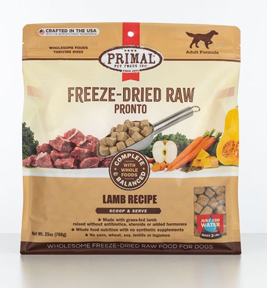 Primal pronto freezedried lamb 25 ounces