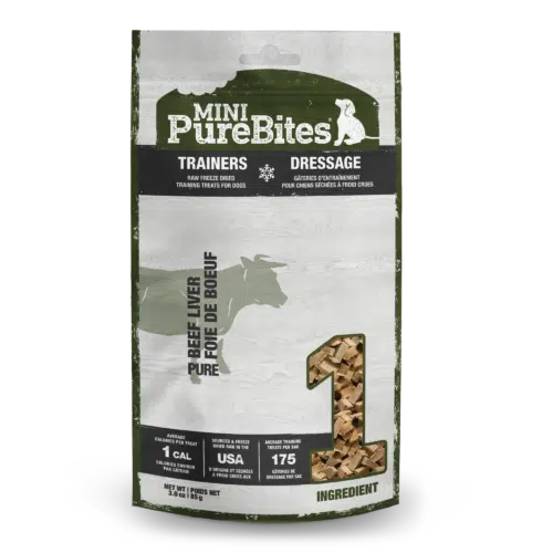 purebites dog 85g beef train