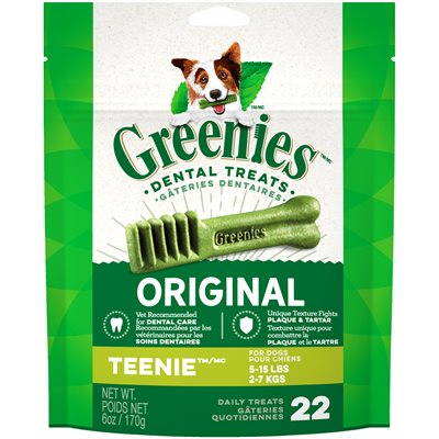 greenies teenie 6 oz 22 bones