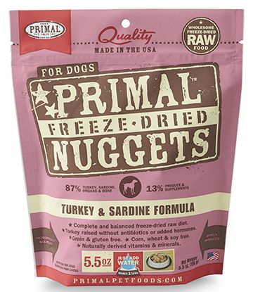 Primal dog 5.5oz Turk & Sard  freeze dried